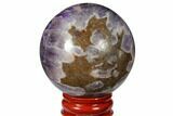 Polished Chevron Amethyst Sphere #124490-1